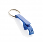 Llavero abridor personalizado barato de aluminio en color Aluhandle color azul