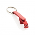 Llavero abridor personalizado barato de aluminio en color Aluhandle color rojo
