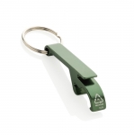 Llavero abridor personalizado barato de aluminio en color Aluhandle color verde