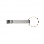Llavero abridor personalizado barato de aluminio en color Aluhandle color plateado tercera vista