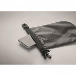 Bolsa de poliéster resistente al agua con capacidad 1,5 litros Bayside color gris oscuro vista fotografía septima vista
