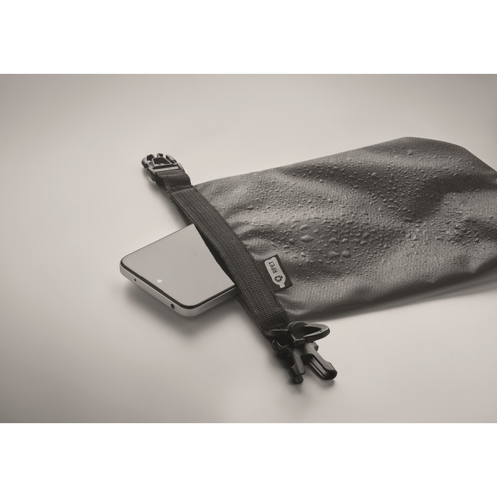 Bolsa de poliéster resistente al agua con capacidad 1,5 litros Bayside color gris oscuro vista fotografía septima vista