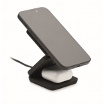 Cargador magnético plegable de ABS 3 en 1 que sirve para soporte color negro tercera vista