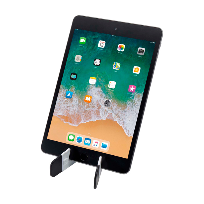 Soporte personalizado muy original para tablet y smartphone Minim color blanco tercera vista Soporte personalizado muy original para tablet y smartphone Minim color blanco tercera vista