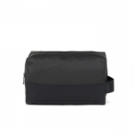 Neceser de poliéster reciclado de elegante diseño y minimalista color negro