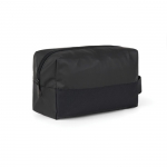 Neceser de poliéster reciclado de elegante diseño y minimalista color negro segunda vista
