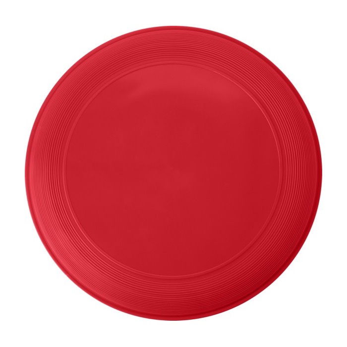 Frisbee personalizado con logo serigrafiado para eventos Santa Mónica color rojo primera vista