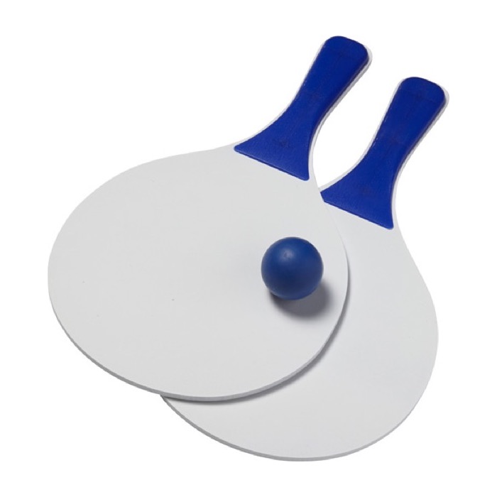 Set publicitario de raquetas con pelota Set Tenis Playa Strand color azul segunda vista