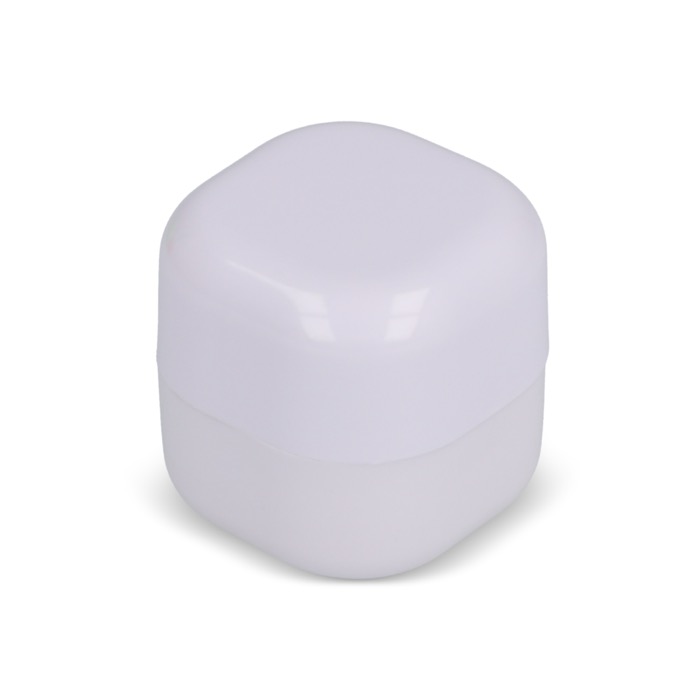 Bola de bálsamo labial para personalizar en caja FPS 15 LipCube color blanco cuarta vista Bola de bálsamo labial para personalizar en caja FPS 15 LipCube color blanco cuarta vista