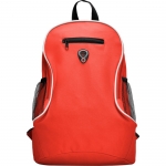Mochila barata de poliéster con diversos compartimentos Travel color rojo segunda vista