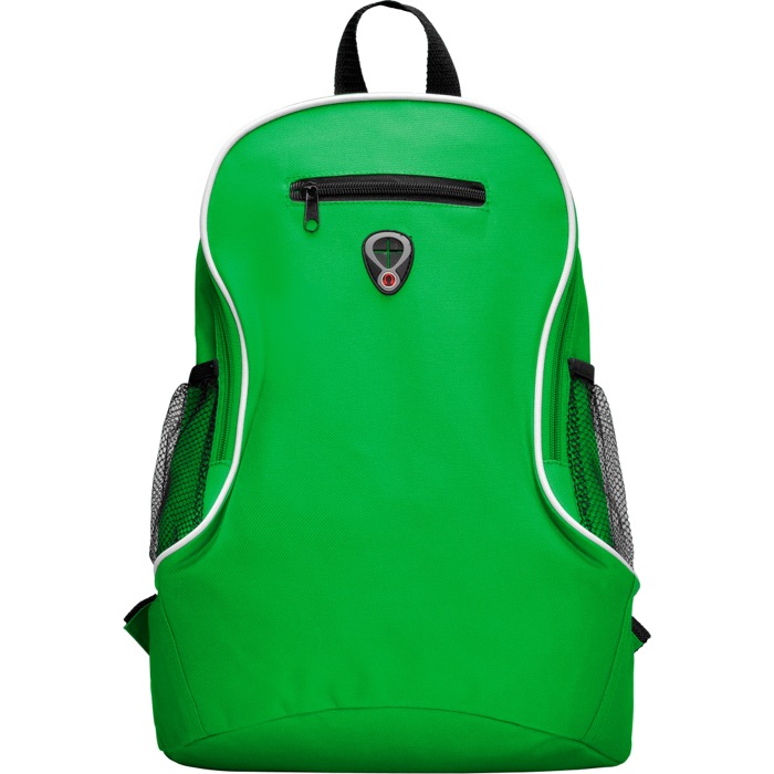 Mochila barata de poliéster con diversos compartimentos Travel color verde menta segunda vista
