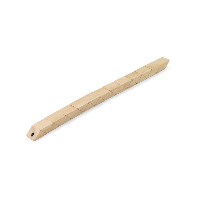 Rompecabezas fexible para crear formas en bolsa de algodón Woody color natural sexta vista