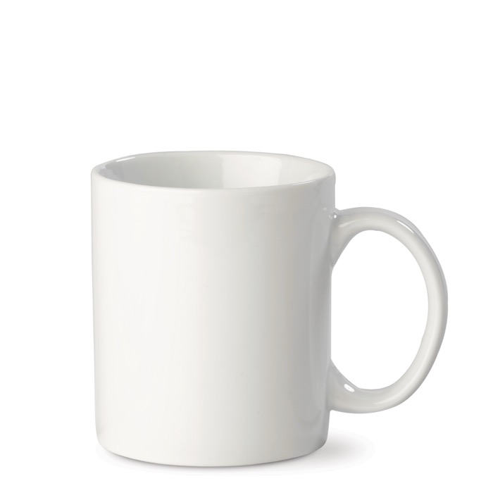 Taza promocional blanca de cerámica especial para sublimación 300ml color blanco