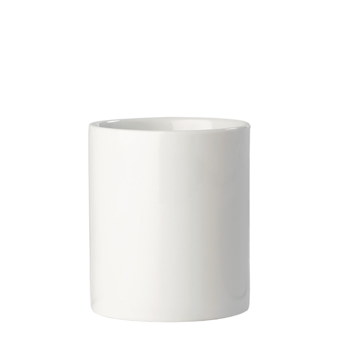 Taza promocional blanca de cerámica especial para sublimación 300ml color blanco tercera vista