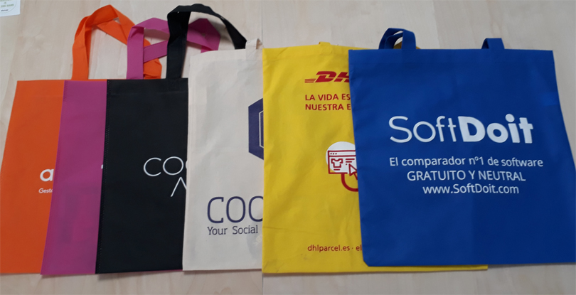 Ejemplos de bolsas serigrafiadas con logo