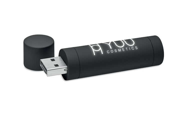 USB logotipo iluminado