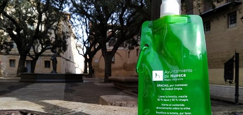 botella huesca orina perros