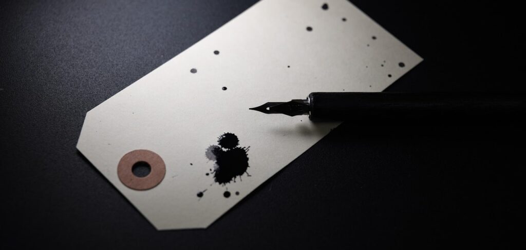 mancha tinta bolígrafo