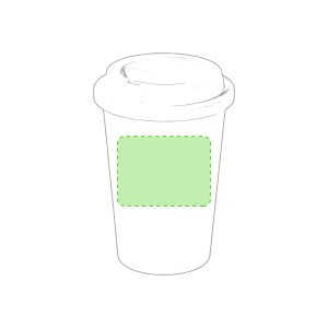 En el frente del vaso