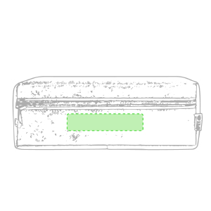 Bolsillo frontal bajo cremallera