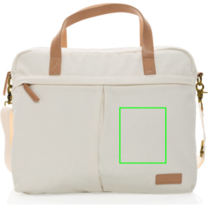 Parte frontal y derecha del artículo