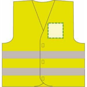 Logo en la parte izquierda del pecho