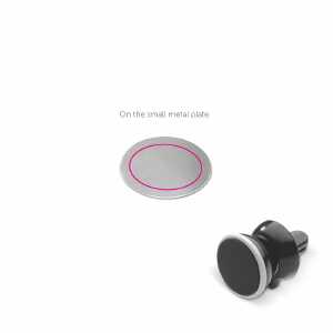 On the small metal plate