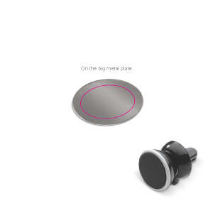 On the big metal plate