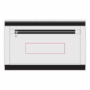 Parte frontal con cremallera