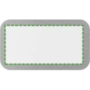 En la placa de metal