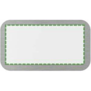 En la placa de metal