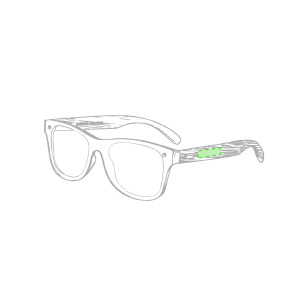 En la patilla izquierda