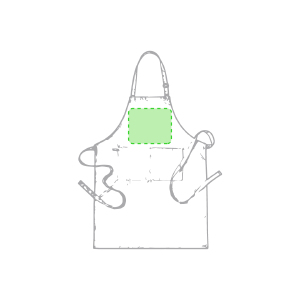 En el pecho centrado