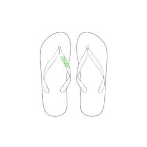 Tira interior chancla izquierda