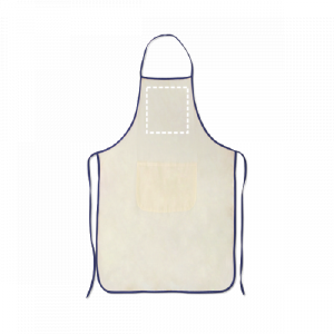 Posición de impresión delantal delantera superior con serigrafía textil