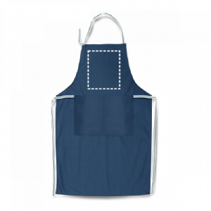 Posición de impresión delantal delantera superior con serigrafía textil
