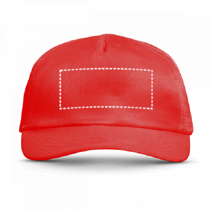 Posición de impresión gorra delantera con bordado (hasta 6cm2)
