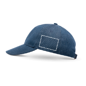 Posición de impresión gorra lateral con bordado (hasta 6cm2)
