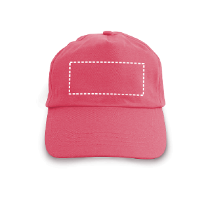 Posición de impresión gorra delantera con bordado (hasta 6cm2)