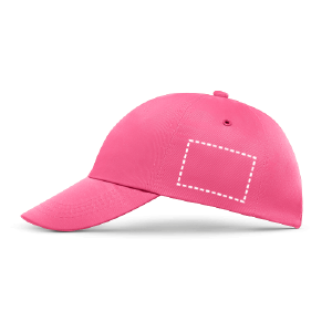Posición de impresión gorra lateral con bordado (hasta 6cm2)
