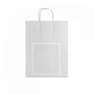 Posición de impresión bolsa posterior con serigrafía textil