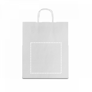 Posición de impresión bolsa posterior con serigrafía textil
