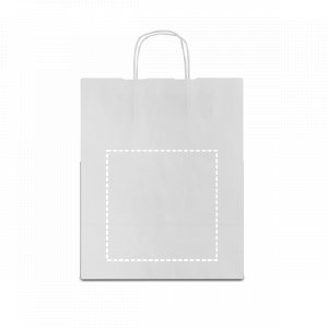 Posición de impresión bolsa delantera con serigrafía textil
