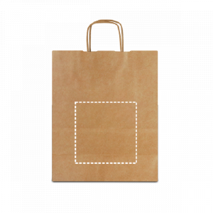 Posición de impresión bolsa posterior con serigrafía textil