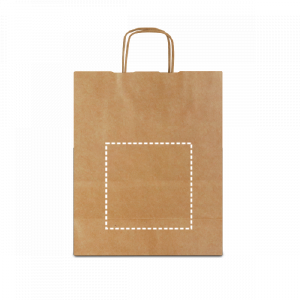 Posición de impresión bolsa delantera con serigrafía textil
