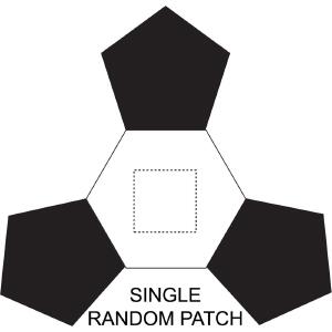 Posición de impresión Single random patch