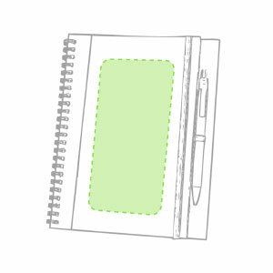 Posición de marcaje en la portada de la libreta