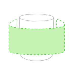 Posición de marcaje alrededor de la taza