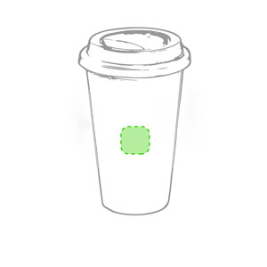 En el frente del vaso