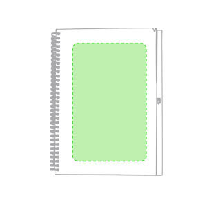 Posición de marcaje en la portada de la libreta